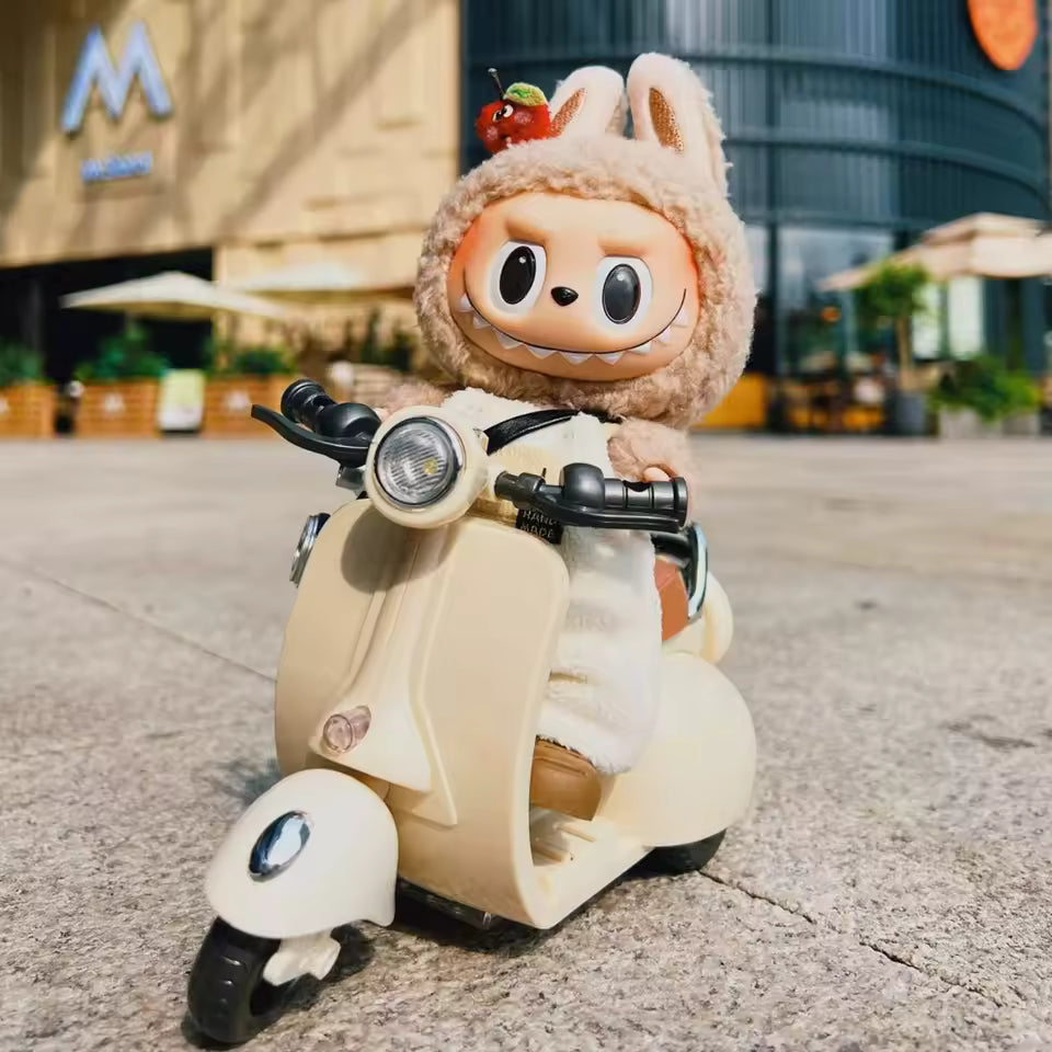 Mini 360° Rotating Motorcycle – Electric Toy for Labubu