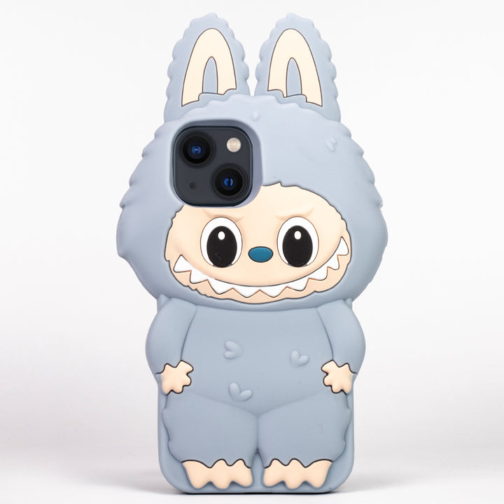 Labubu Silicone Phone Case – Cute 3D Cartoon Protective Cover for iPhone